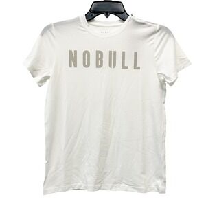 NoBull Kids Unisex White Short Sleeve Athletic T-Shirt Size M
